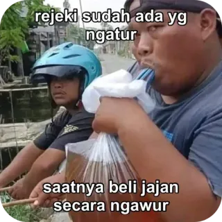 ❤ rejeki sudah ada yg ngatur saatnya beli jajan secara ngawur telegram sticker