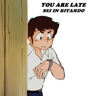 ⌚ Sei In Kitardo YOU ARE LATE SEI IN KITARDO อนิเมะ, สาย, ตัวละคร, มังงะ telegram sticker