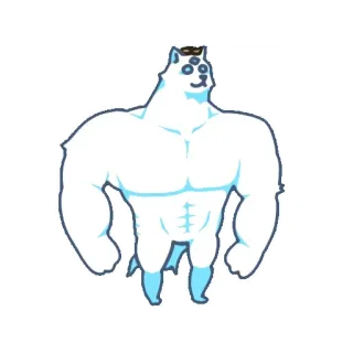 ⭐️ Мем, Доге, Мускулы, Качок, Животное, Смешной telegram sticker
