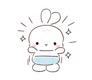 🐰 Hase, niedlich, kawaii, Sticker telegram sticker