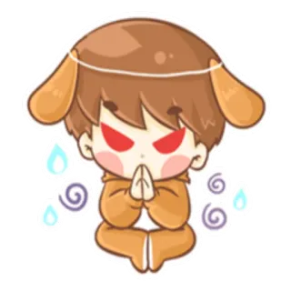 😠 Anime, Desenho animado, Fofo, Kawaii, Triste, Chibi telegram sticker