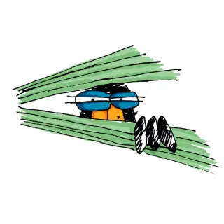 🤔 Pengu peeking, hiding, watching, curious, spy, bird, penguin, cartoon telegram sticker