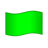 🏳️ green, flag, wavy, banner, empty telegram sticker