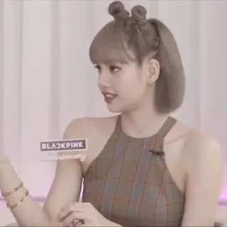 🦔 Lisa BLACKPINK donna, persona, femmina, K-pop, celebrità, musica, Blackpink whatsapp sticker