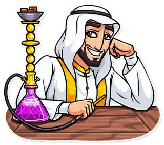 🥴 Shisha, Arab, Timur Tengah, Merokok, Hookah telegram sticker
