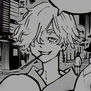 ☁ anime, manga, portrait, art telegram sticker