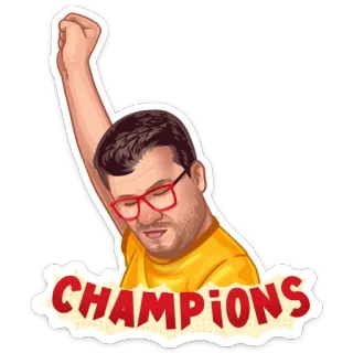 🎉 CHAMPIONS champion, gagnant, célébration, succès telegram sticker