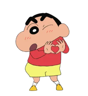 😍 Shin-chan Dessin animé, Anime, Shin-chan, Personnage, Mignon, Coeur telegram sticker