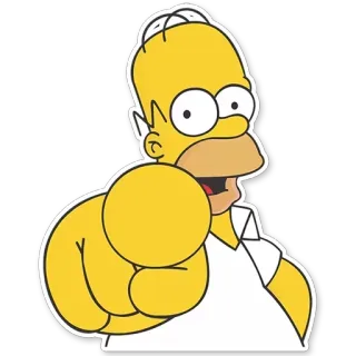 👆 Homer Simpson The Simpsons Homer Simpson, Cartoon, Lustig, Humor, Die Simpsons telegram sticker