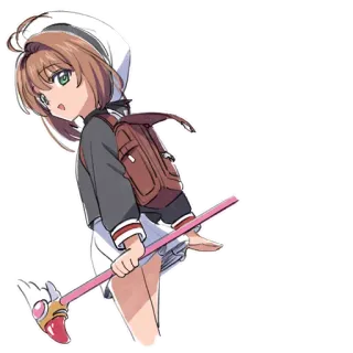 😄 Sakura Kinomoto Cardcaptor Sakura Anime, Chica mágica, Sakura Kinomoto, Cardcaptor Sakura, Fantasía, Manga, Estudiante telegram sticker