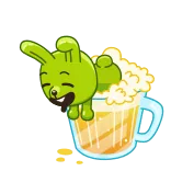 Green Bun telegram stickers