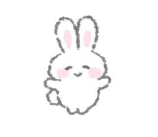 🧂 lapin, mignon, kawaii, animal, dessin animé telegram sticker
