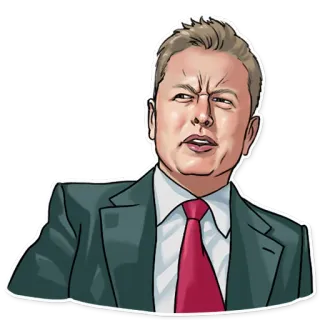 😧 Elon Musk elon musk, ceo, biznesmen, tesla, spacex telegram sticker