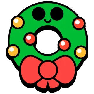 🌟 wreath, christmas, holiday, bow, decoration telegram sticker