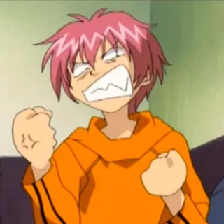 👊 Anime, Wütend, Männlich, Cartoon, Frustriert, Figur telegram sticker