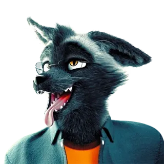 🥰 Furry, Anthropomorphes Tier, Wolf, Cartoon, Tiercharakter telegram sticker