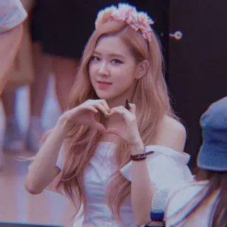 🐿️ Rosé K-pop, cantante, Rosé, Blackpink, cuore, celebrità, idol telegram sticker