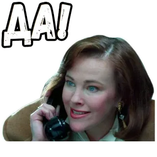 👆 AA! mujer, teléfono, pánico, expresión, sorpresa whatsapp sticker