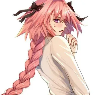😁 Astolfo Fate/Apocrypha Anime, Manga, Astolfo, Fate, Mignon, Cheveux Roses, Travesti telegram sticker