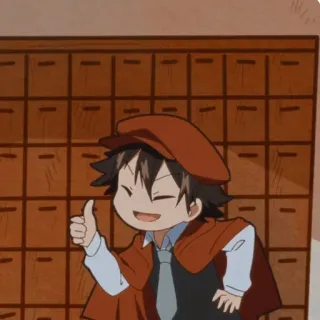 👍 Ranpo Edogawa Bungou Stray Dogs Animé, Détective, Pouce levé, Mignon, Manga telegram sticker