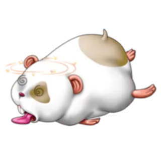 😵 hamster, animal, cartoon, exhausted, dizzy telegram sticker