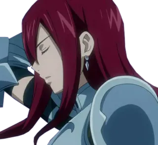 💤 Erza Scarlet Fairy Tail Anime, Mangá, Erza Scarlet, Fairy Tail, Personagem, Armadura telegram sticker