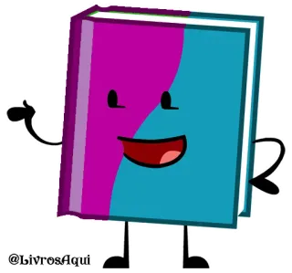 📖 @LivrosAqui libro, cartone animato, personaggio, istruzione, lettura, letteratura telegram sticker