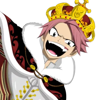 😂 Natsu Dragneel Fairy Tail Natsu Dragneel, Fairy Tail, Anime, Coroa, Rei, Mangá telegram sticker