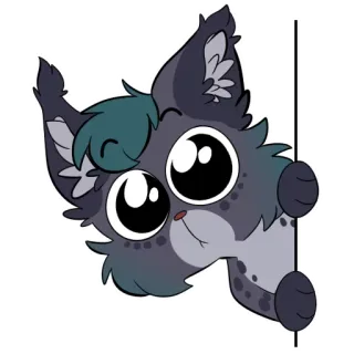 😮 gato, lindo, animal, dibujo animado, sticker, kawaii whatsapp sticker