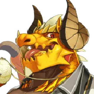 😜 naga, fantasi, makhluk, kartun, furry telegram sticker
