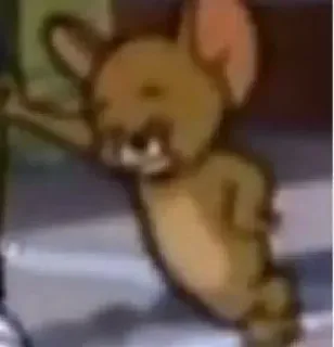 🙂 Jerry Mouse Tom and Jerry мультфильм, мышь, животное, смешной, милый, Джерри, Том и Джерри telegram sticker