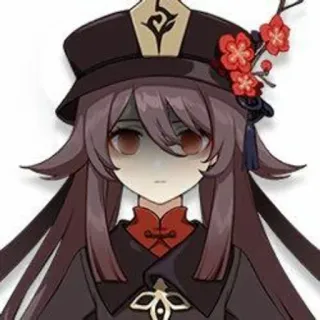 😕 Hu Tao Genshin Impact anime, character, video game, genshin impact, hu tao telegram sticker
