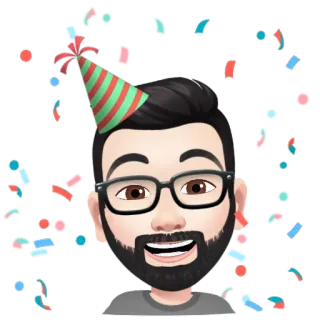 ✳️ Avatar, Cartoon, Konfetti, Party, Geburtstag, Hut, Brille telegram sticker