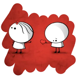 😡 cinta, hati, kartun, pasangan, hubungan, imut telegram sticker