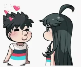 ⭐ kartun, cinta, pasangan, hati, anime, kasih sayang, romantis telegram sticker