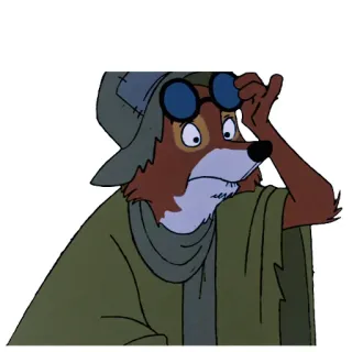 🦊 Robin Hood Robin Hood (Disney) robin hood, disney, animated, fox, character whatsapp sticker