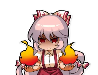 😡 Anime, Mädchen, Wütend, Feuer, Charakter telegram sticker