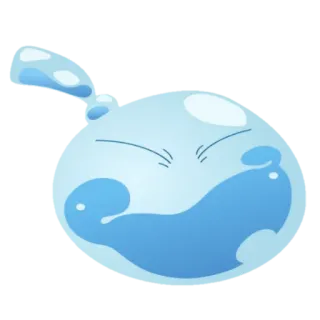 🤗 слайм, мультик, синий, капля telegram sticker