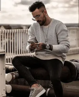 📎 man, male, fashion, style, model, urban, portrait, lifestyle telegram sticker