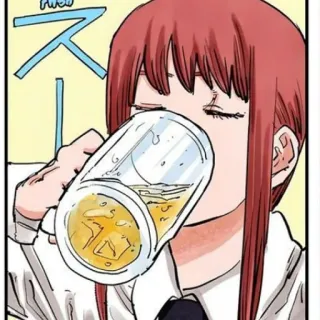 🍒 PUSH Anime, Trinken, Mädchen, Bier, Manga telegram sticker