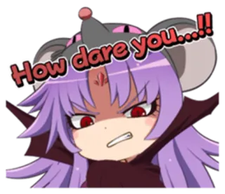 😤 How dare you...!! anime, angry, how dare you, cartoon, mouse telegram sticker