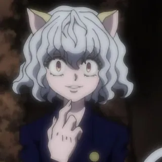 🧊 Neferpitou Hunter x Hunter anime, neferpitou, hunter x hunter, cat, chimera ant telegram sticker