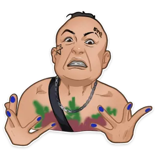 😡 character, cartoon, offensive, gesture telegram sticker