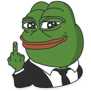 🖕 Pepe the Frog pepe, frog, middle finger, meme, offensive telegram sticker