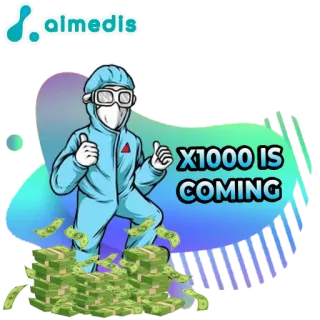🤑 X1000 IS COMING uang, keuangan, investasi, pertumbuhan, kesuksesan, masa depan whatsapp sticker