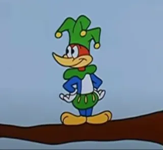 🤡 Woody Woodpecker 만화, 우디 우드페커, 캐릭터, 새, 애니메이션 telegram sticker