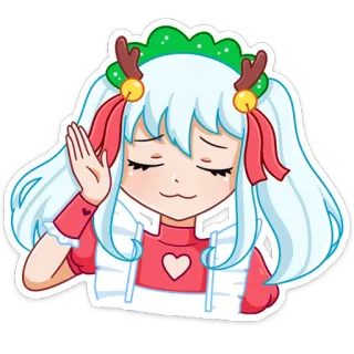 😌 anime, cartoon, cute, girl, character, kawaii telegram sticker