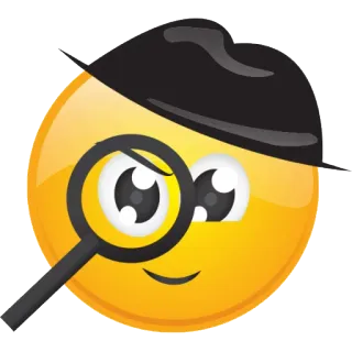 👓 Detektiv, Lupe, Spion, Ermittlung, Emoji telegram sticker