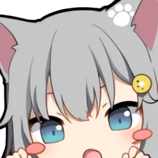 😃 Anime, Catgirl, Kawaii, Süß, Sticker, Manga whatsapp sticker