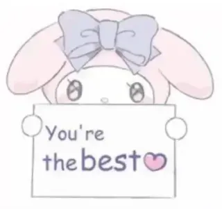 🌟 You're the best süß, kawaii, Nachricht, Herz, positiv, Ermutigung telegram sticker